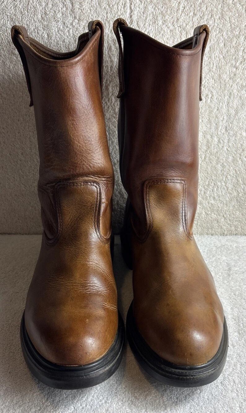 Red Wing 1105 SuperSole Mens 9 E2 Leather Pull-On Work Boots USA Made soft Toe